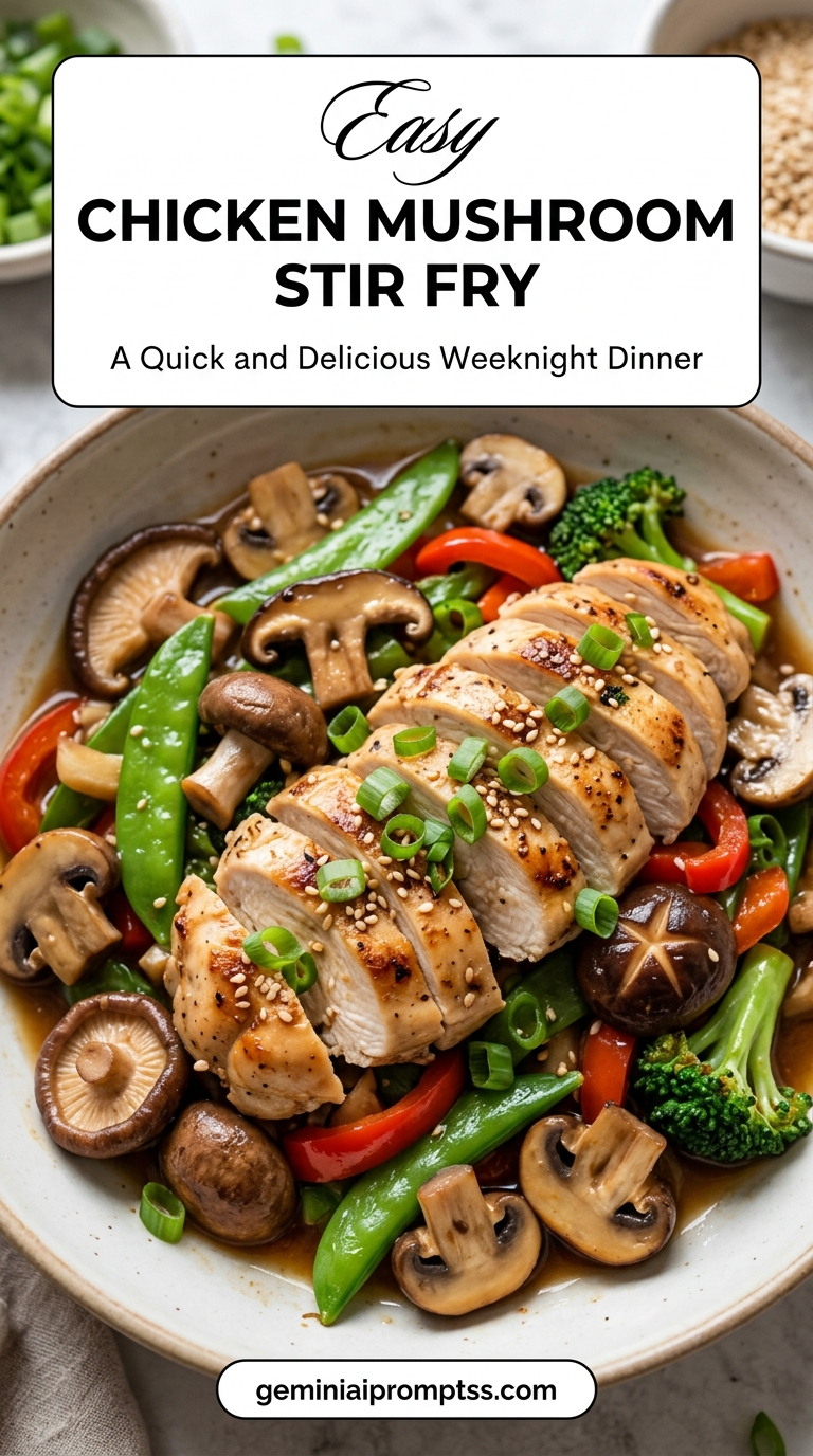 Chicken stir fry with tender chicken and glossy stir-fry sauce