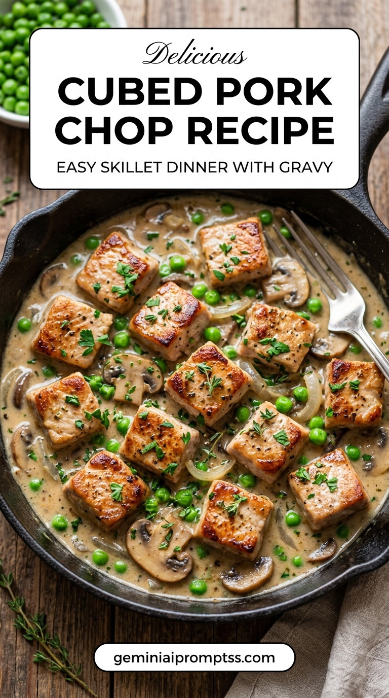 Cubed pork chop recipe with tender pork and flavorful sauce