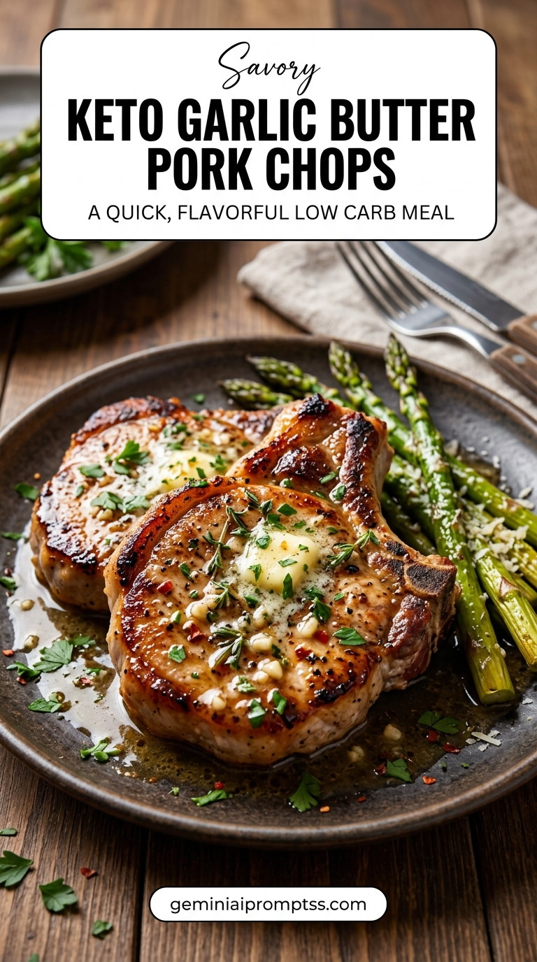 Keto pork chop recipe with tender pork and flavorful sauce