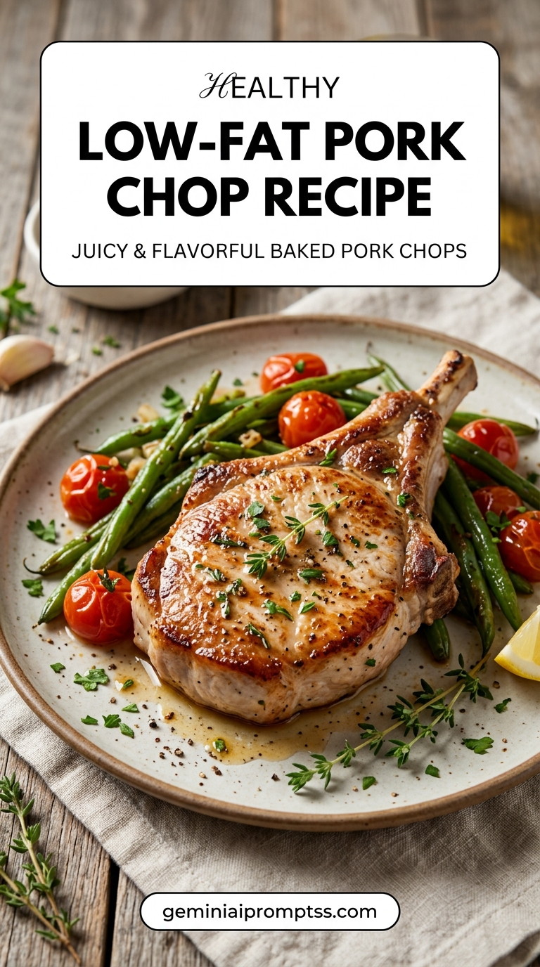 Low-fat pork chop recipe with tender pork and flavorful sauce