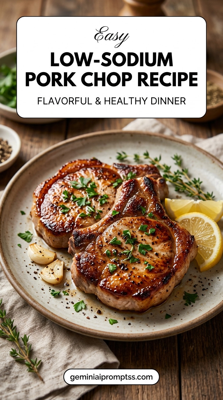 Low-sodium pork chop recipe with tender pork and flavorful sauce