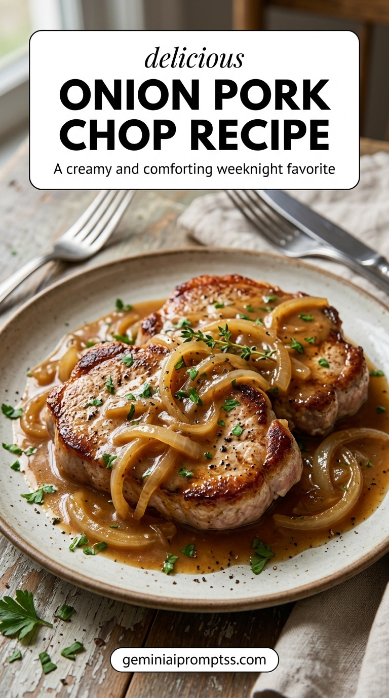 Onion pork chop recipe with tender pork and flavorful sauce