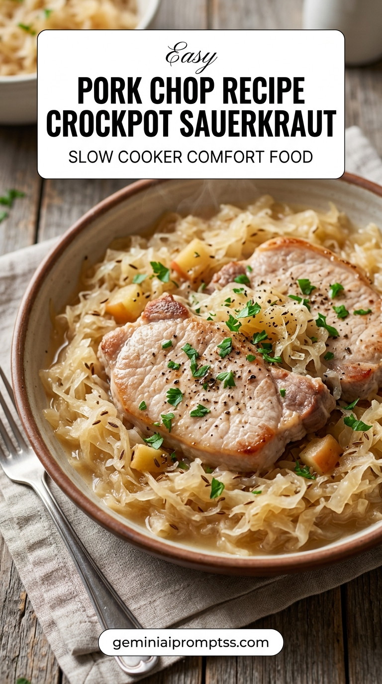 Pork chop recipe crockpot slow cooker cream of mushroom with tender pork and flavorful sauce