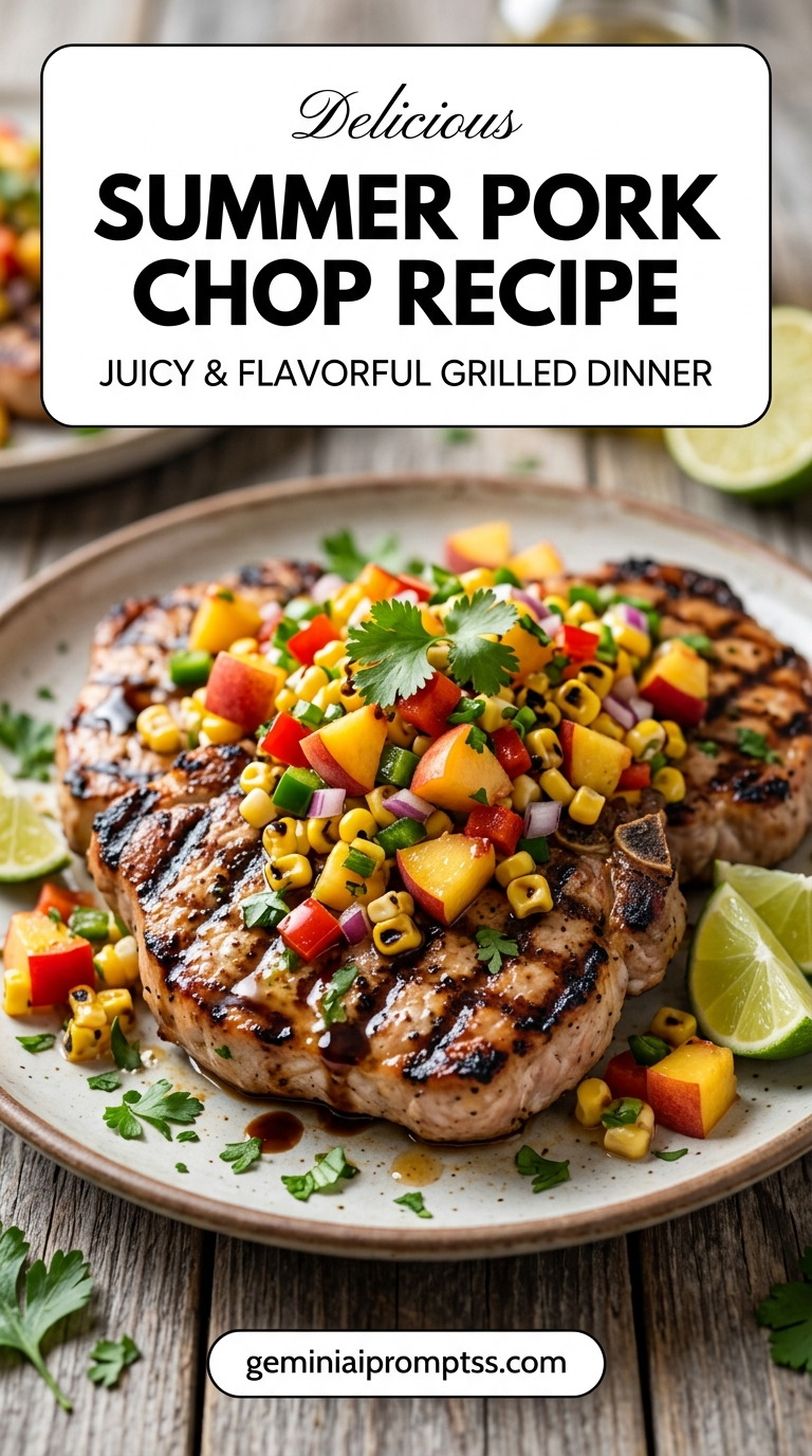 Summer pork chop recipe with tender pork and flavorful sauce