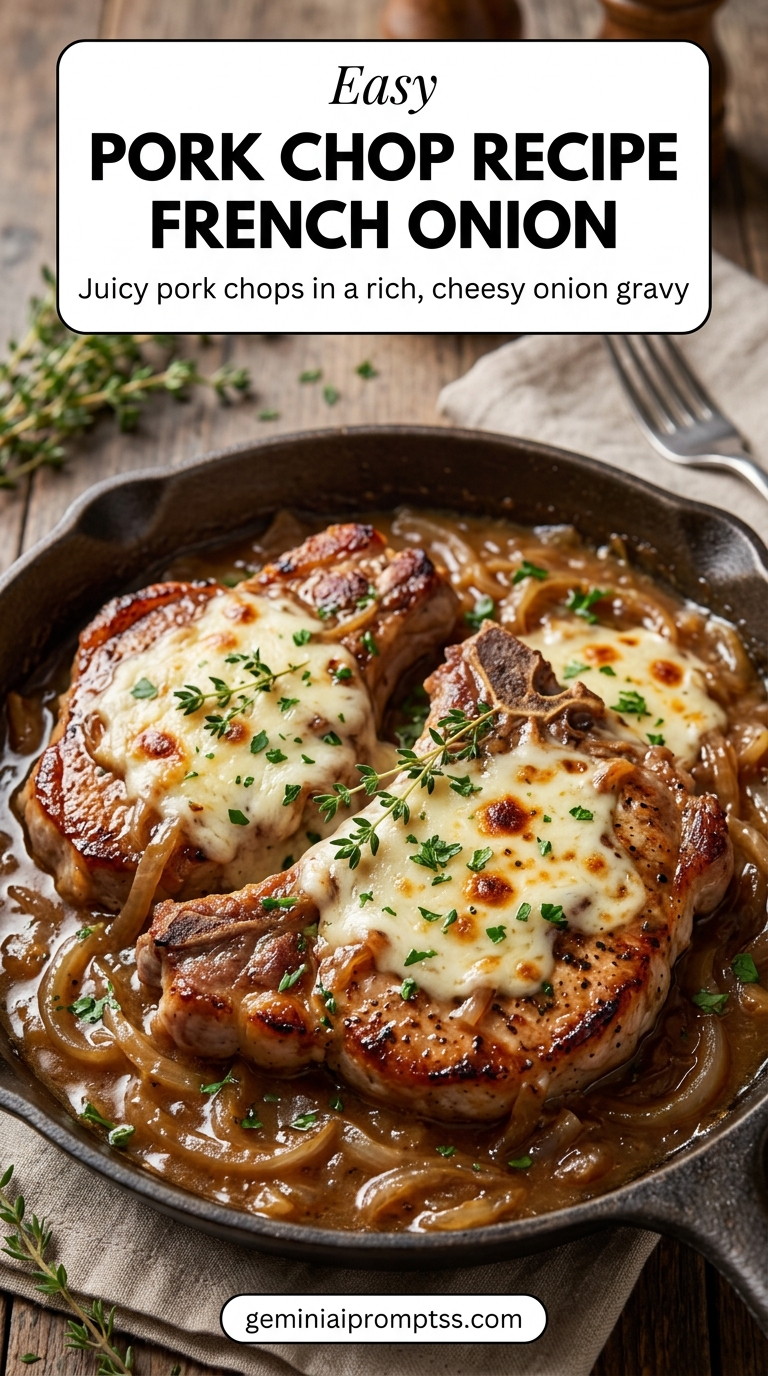 Pork chop recipe French onion with tender pork and flavorful sauce