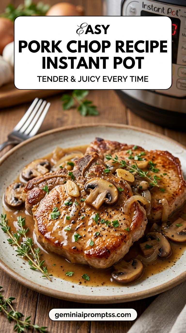 Pork chop and apple recipe with tender pork and flavorful sauce
