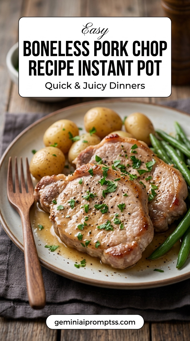 Pork chop recipe Instant Pot with tender pork and flavorful sauce