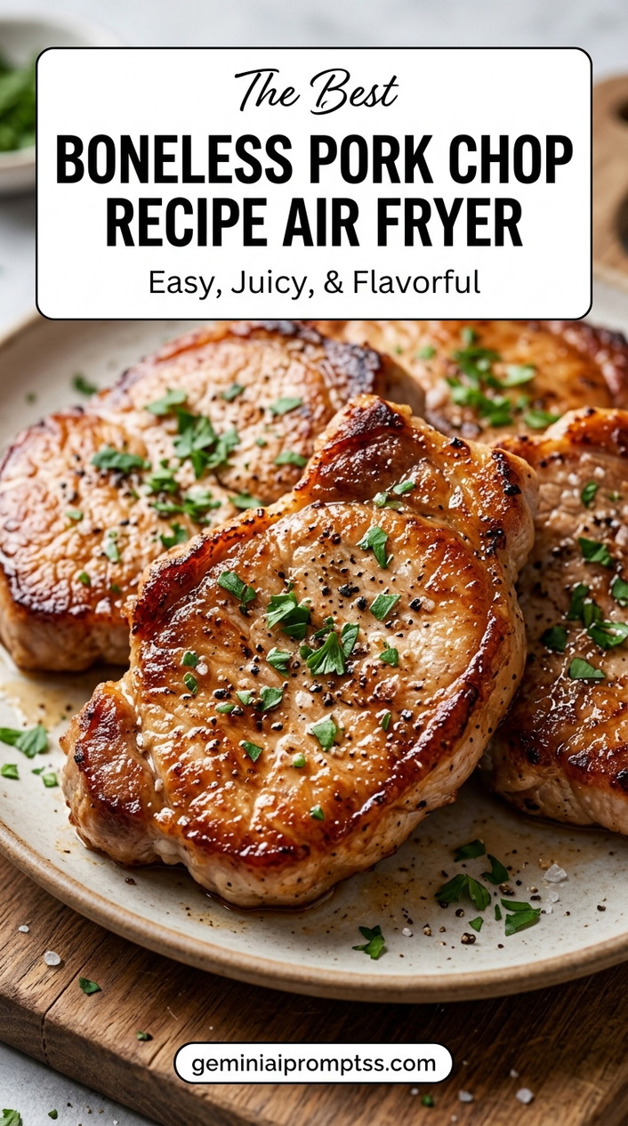 Pork chop recipe air fryer with tender pork and flavorful sauce