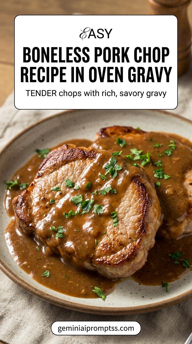 Pork chop recipe baked with tender pork and flavorful sauce