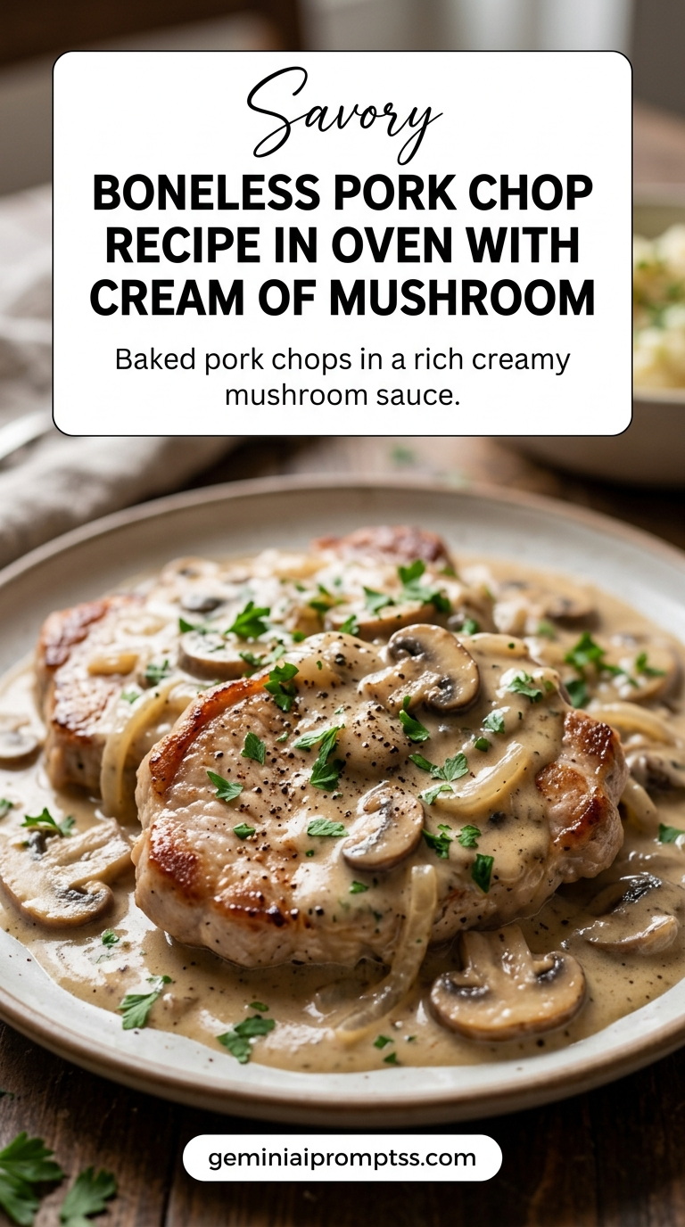 Tender pork chop recipe baked with tender pork and flavorful sauce
