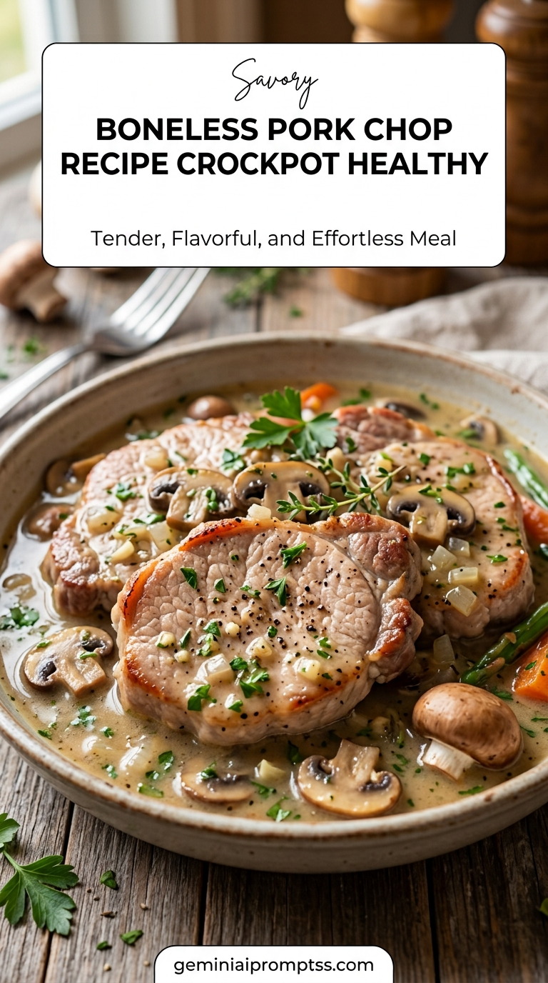 Keto boneless pork chop recipe with tender pork and flavorful sauce