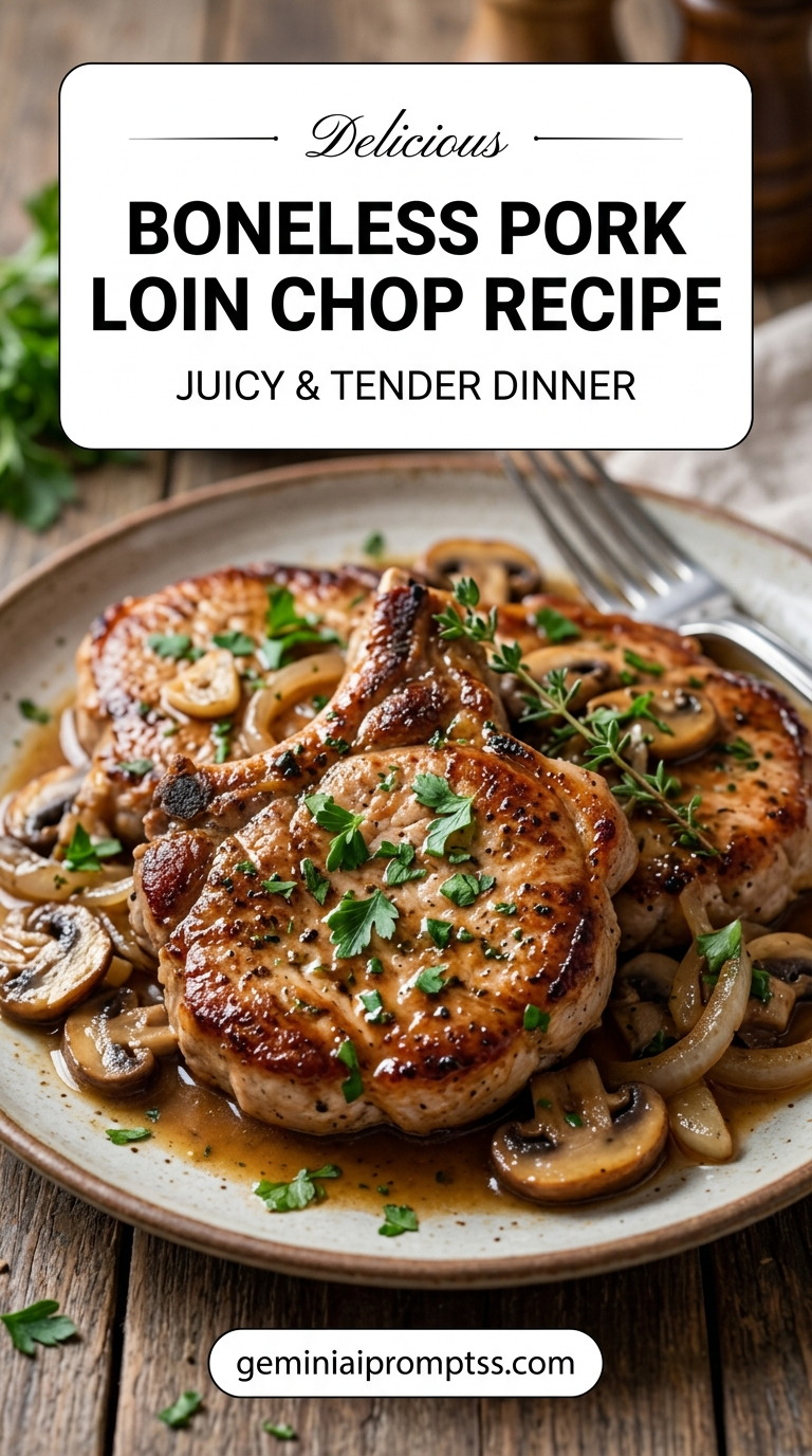 Fried pork chop recipe boneless with tender pork and flavorful sauce