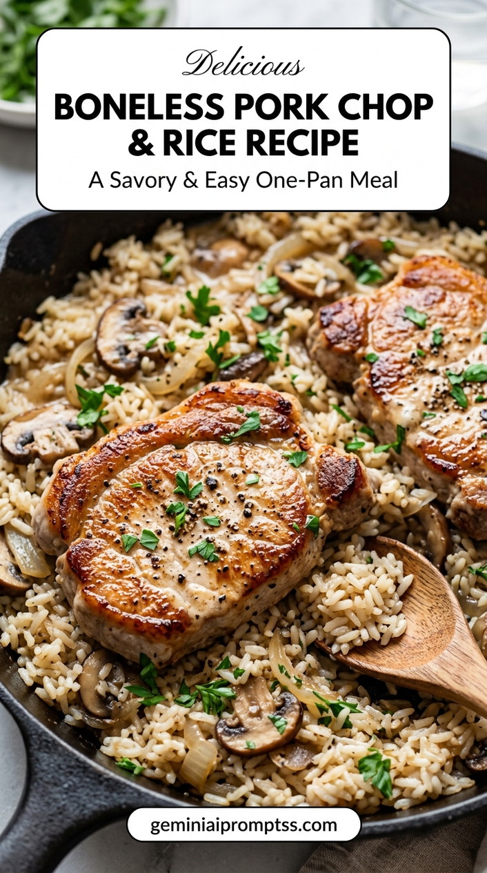 Boneless pork chop recipe cast iron with tender pork and flavorful sauce
