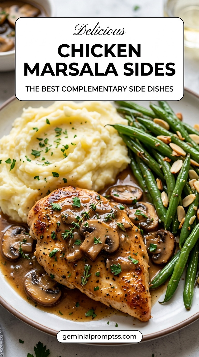 Chicken marsala sides with tender chicken and rich mushroom Marsala sauce
