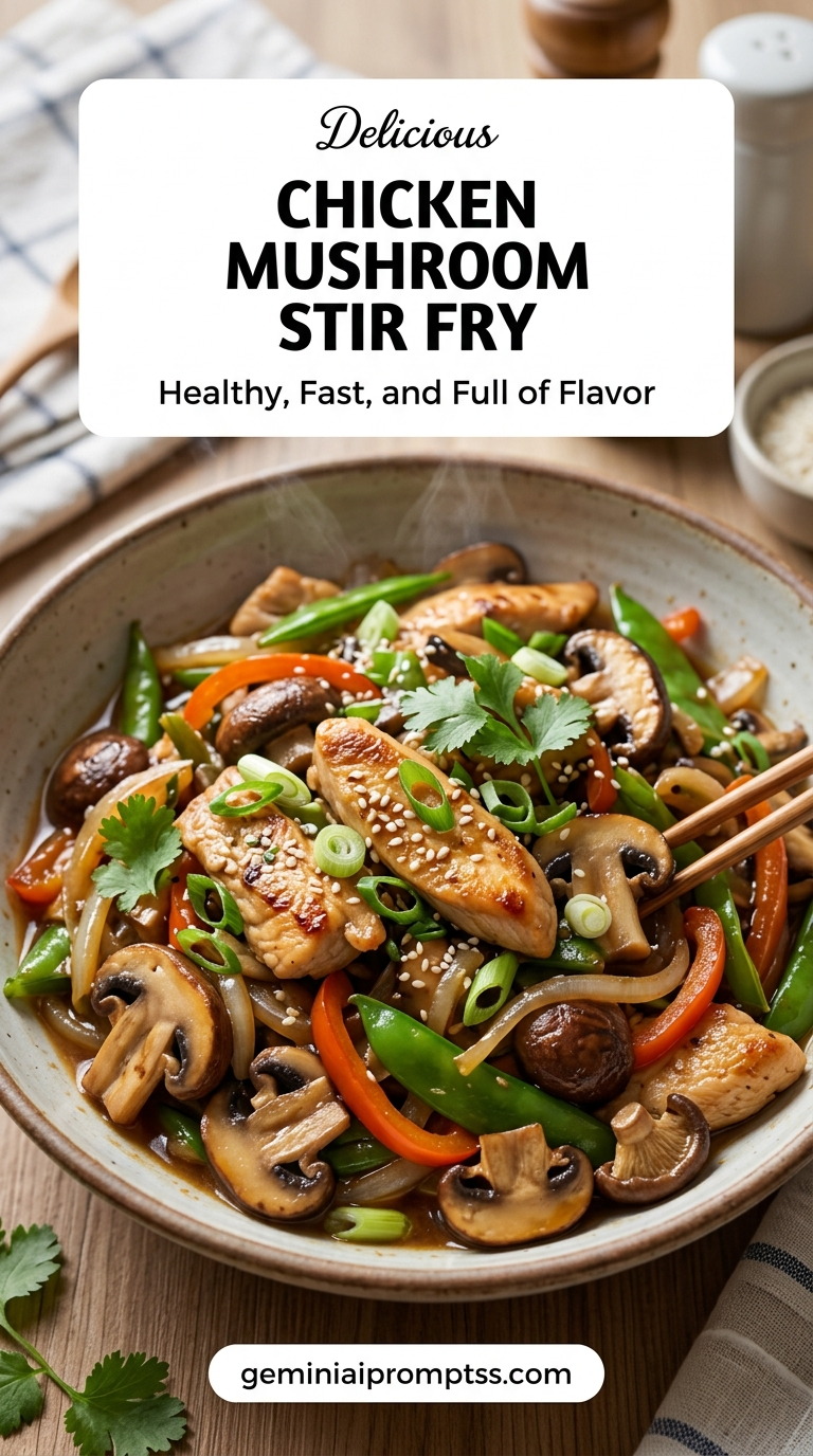 Healthy chicken stir fry with tender chicken and glossy stir-fry sauce