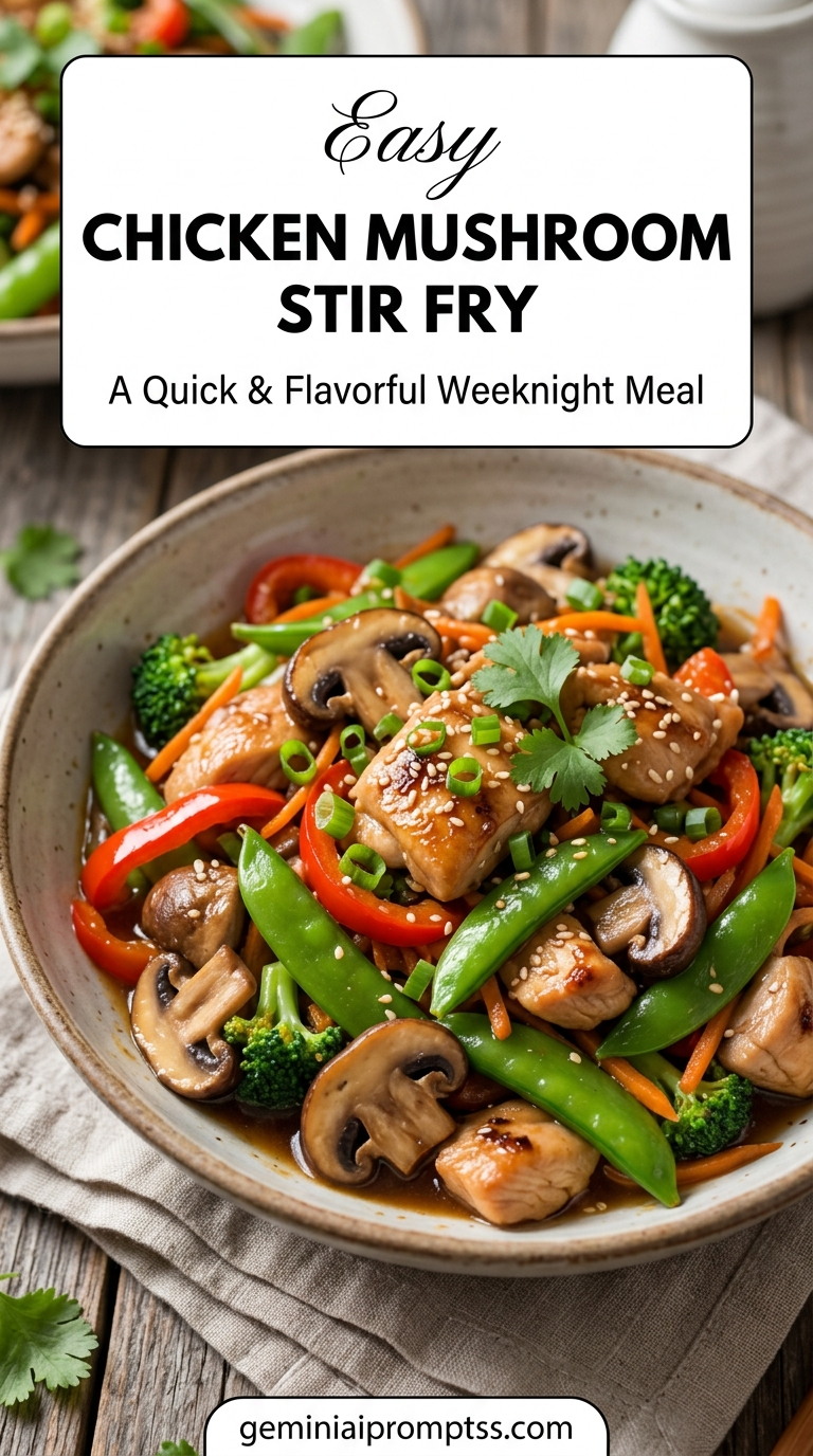 Healthy chicken stir fry with vegetables with tender chicken and glossy stir-fry sauce
