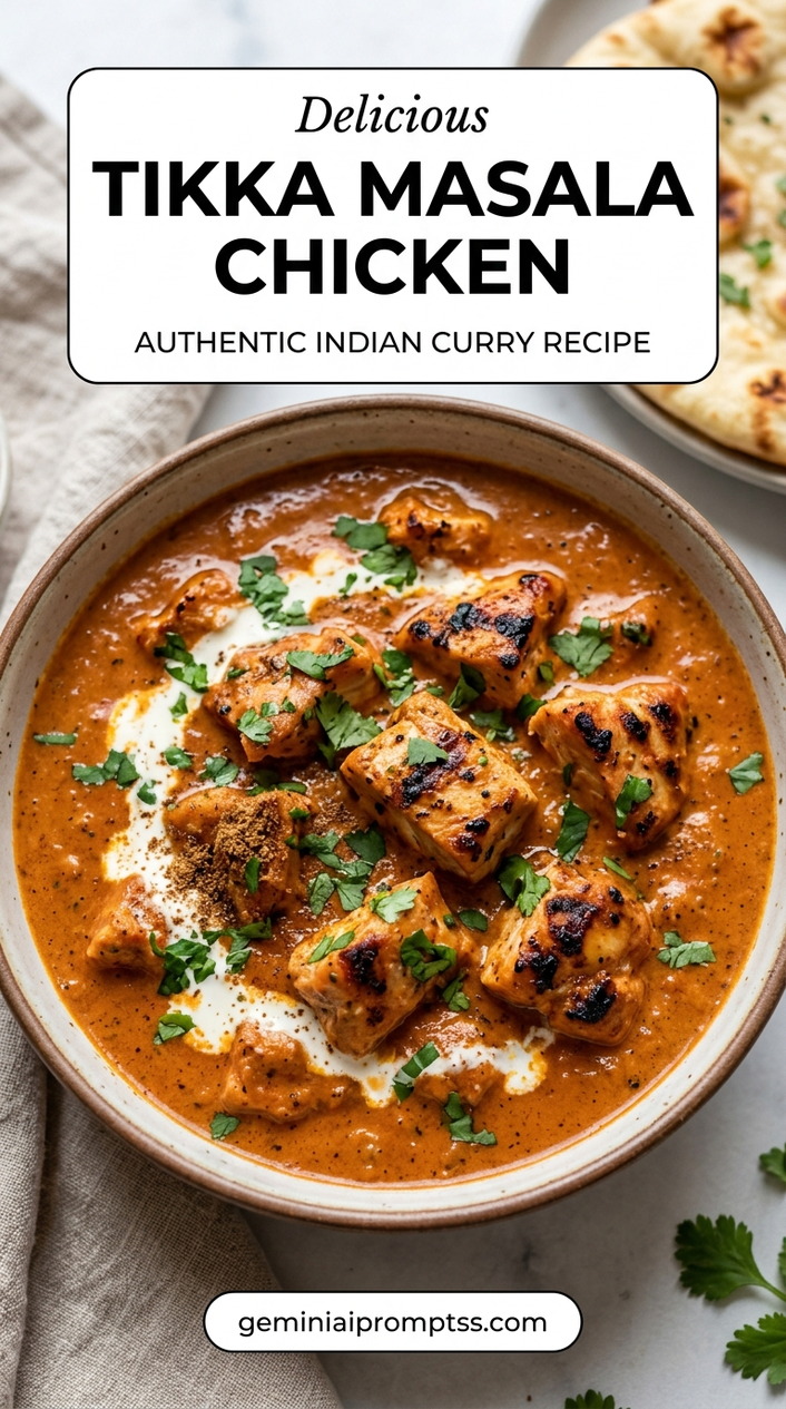 Tikka masala chicken with tender chicken and fragrant spiced tomato sauce