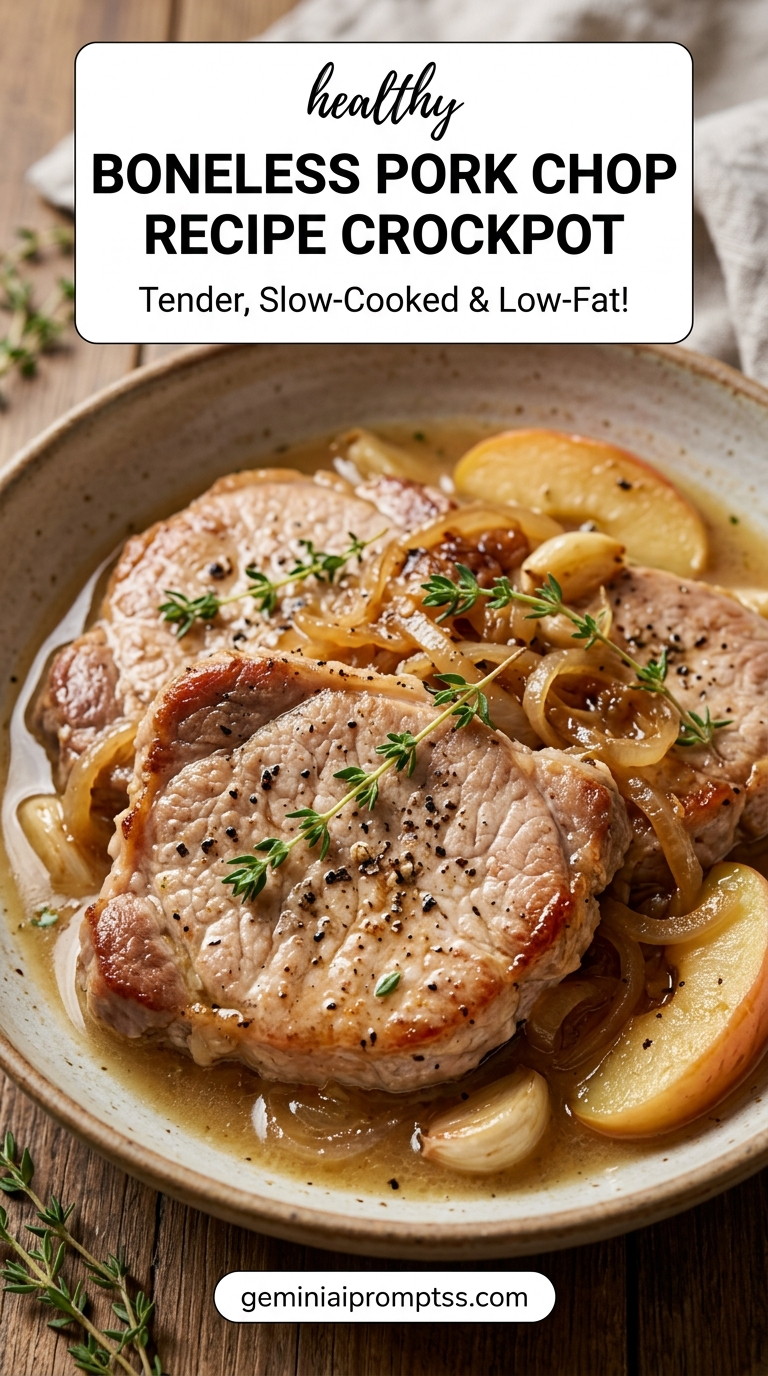 Pork chop recipe crockpot with tender pork and flavorful sauce