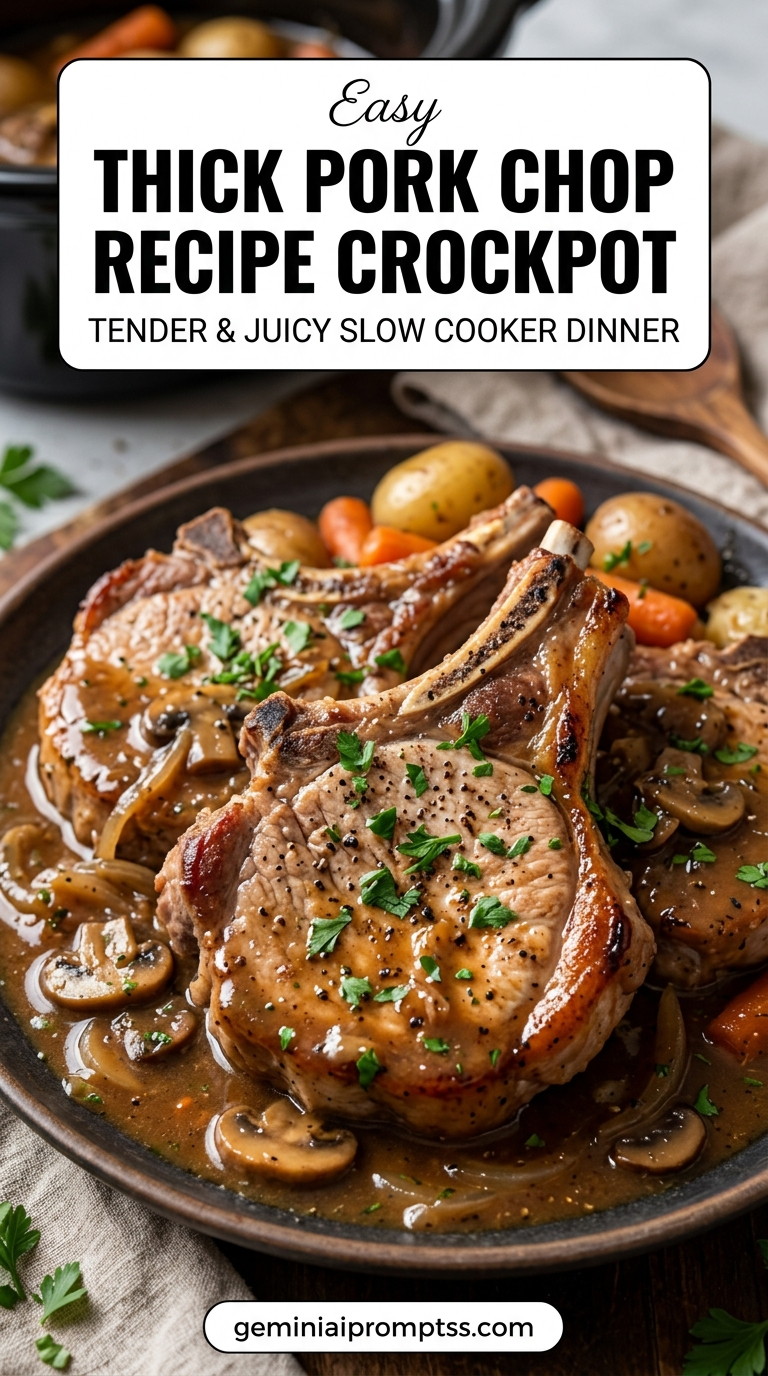 Keto pork chop recipe crockpot with tender pork and flavorful sauce