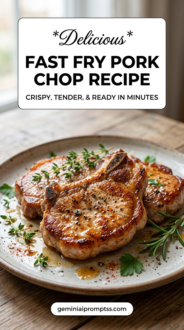 Fast fry pork chop recipe with tender pork and flavorful sauce