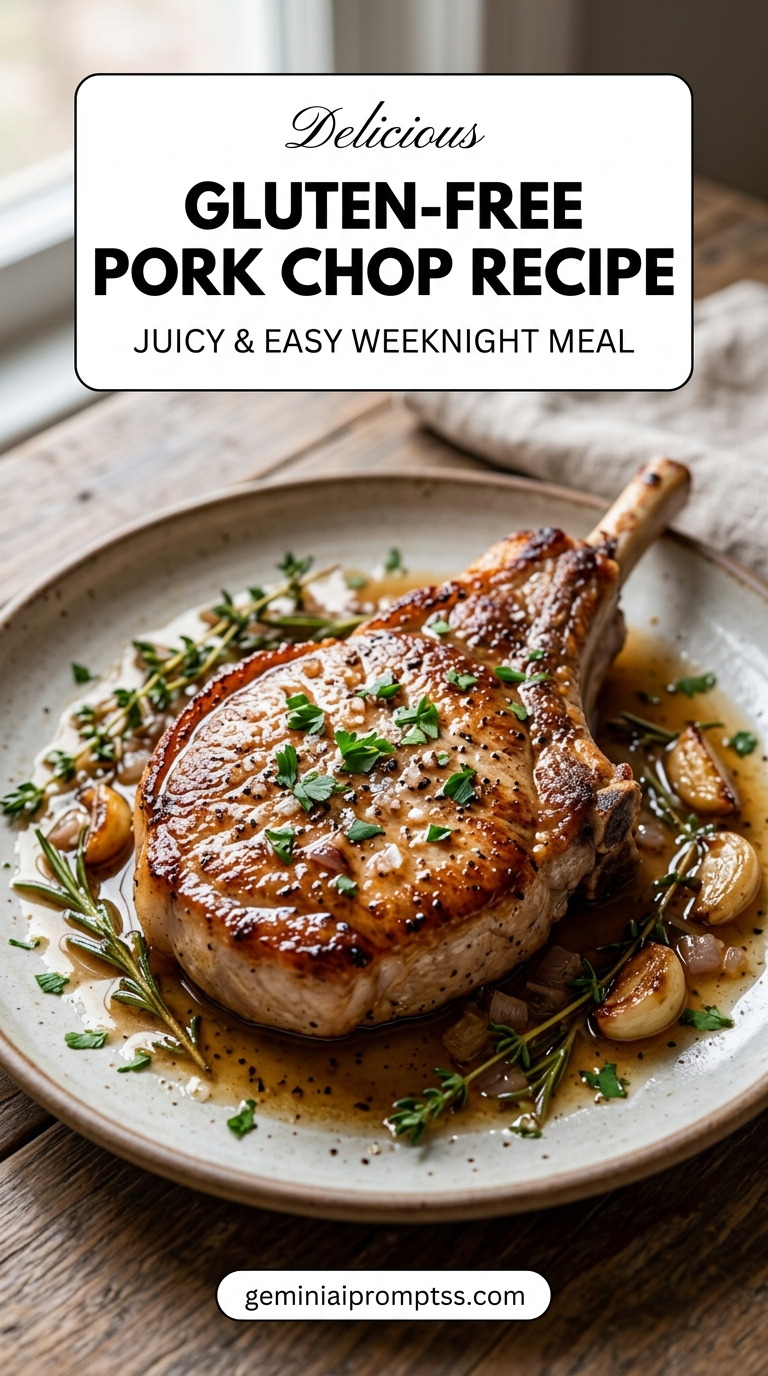 Gluten-free pork chop recipe with tender pork and flavorful sauce