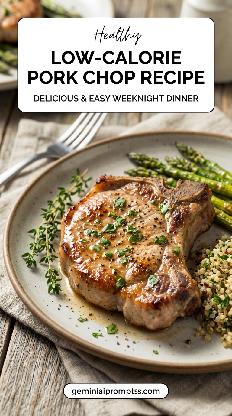 Low-calorie pork chop recipe with tender pork and flavorful sauce