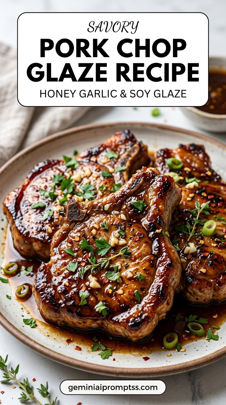 Pork chop glaze recipe with tender pork and flavorful sauce