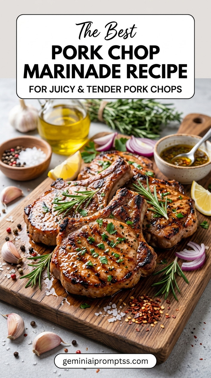 Pork chop marinade recipe with tender pork and flavorful sauce