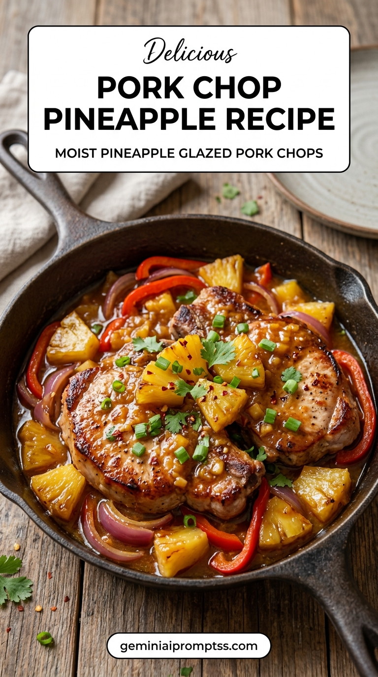 Pork chop pineapple recipe with tender pork and flavorful sauce