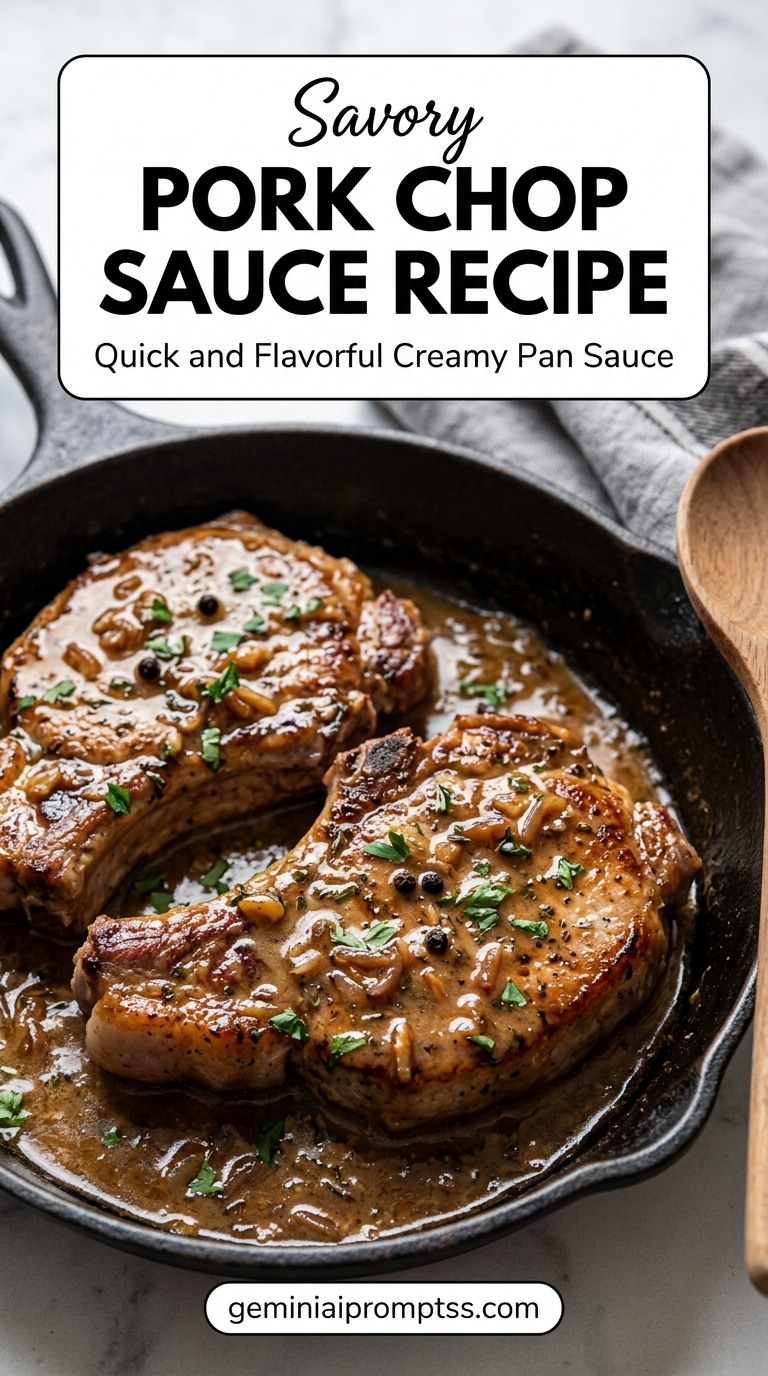 Pork chop sauce recipe with tender pork and flavorful sauce