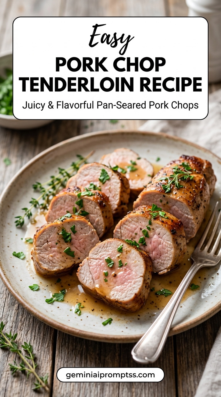 Pork chop tenderloin recipe with tender pork and flavorful sauce