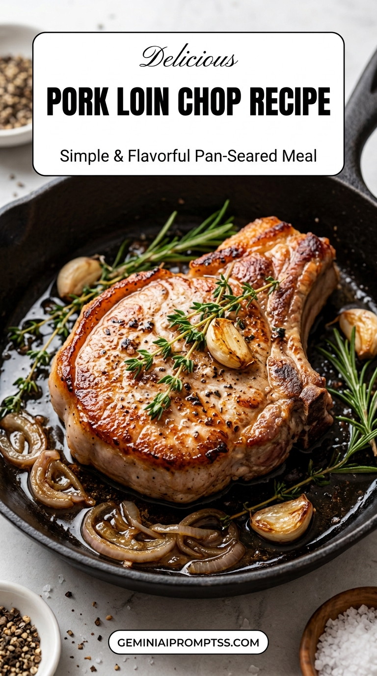Pork loin chop recipe with tender pork and flavorful sauce