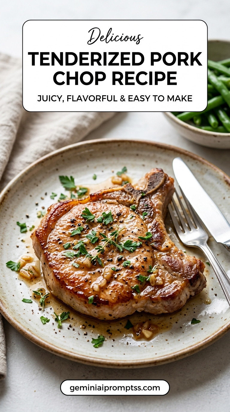 Tenderized pork chop recipe with tender pork and flavorful sauce