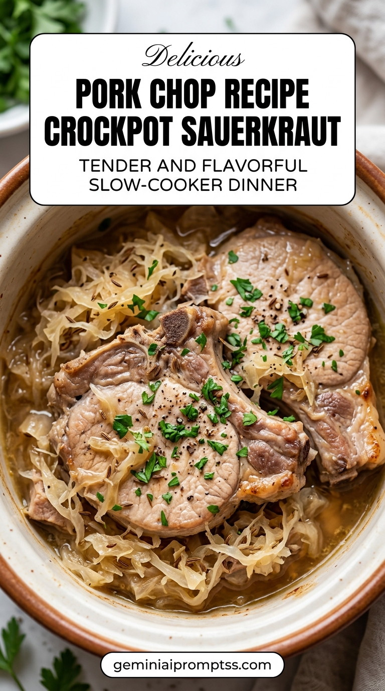 Pork chop and cabbage recipe crockpot with tender pork and flavorful sauce