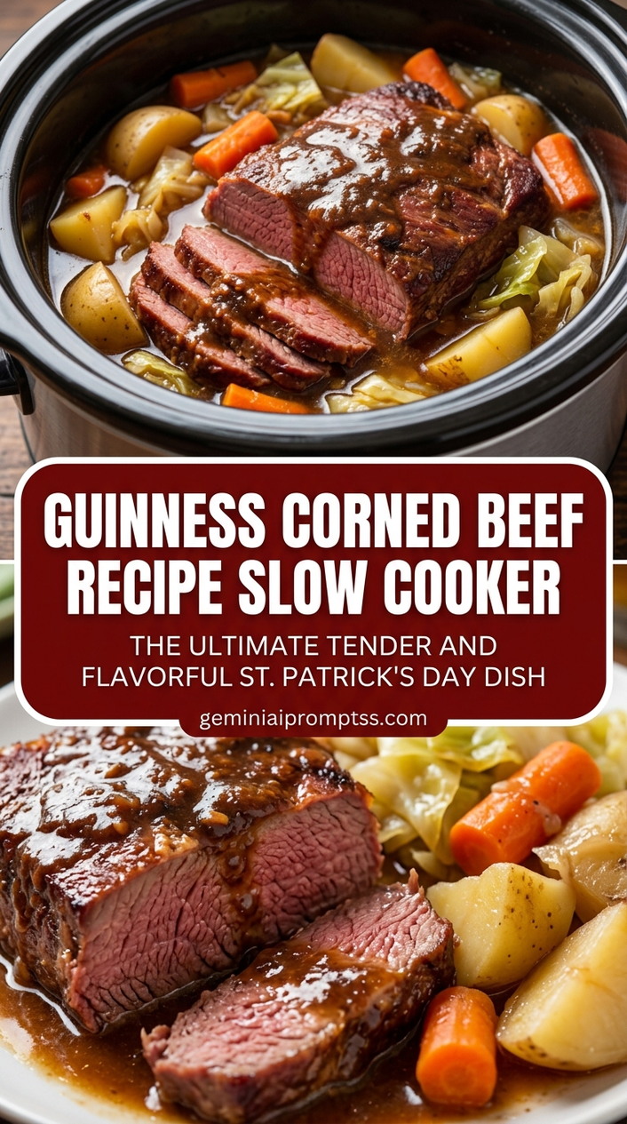Corned Beef Recipe Slow Cooker Beer with corned beef brisket, cabbage, carrots, and potatoes, and a savory finish