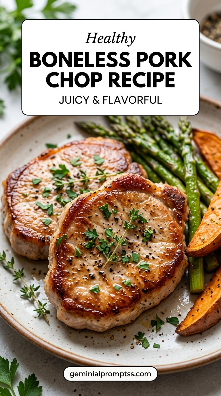 Boneless pork chop recipe crockpot healthy with tender pork and flavorful sauce