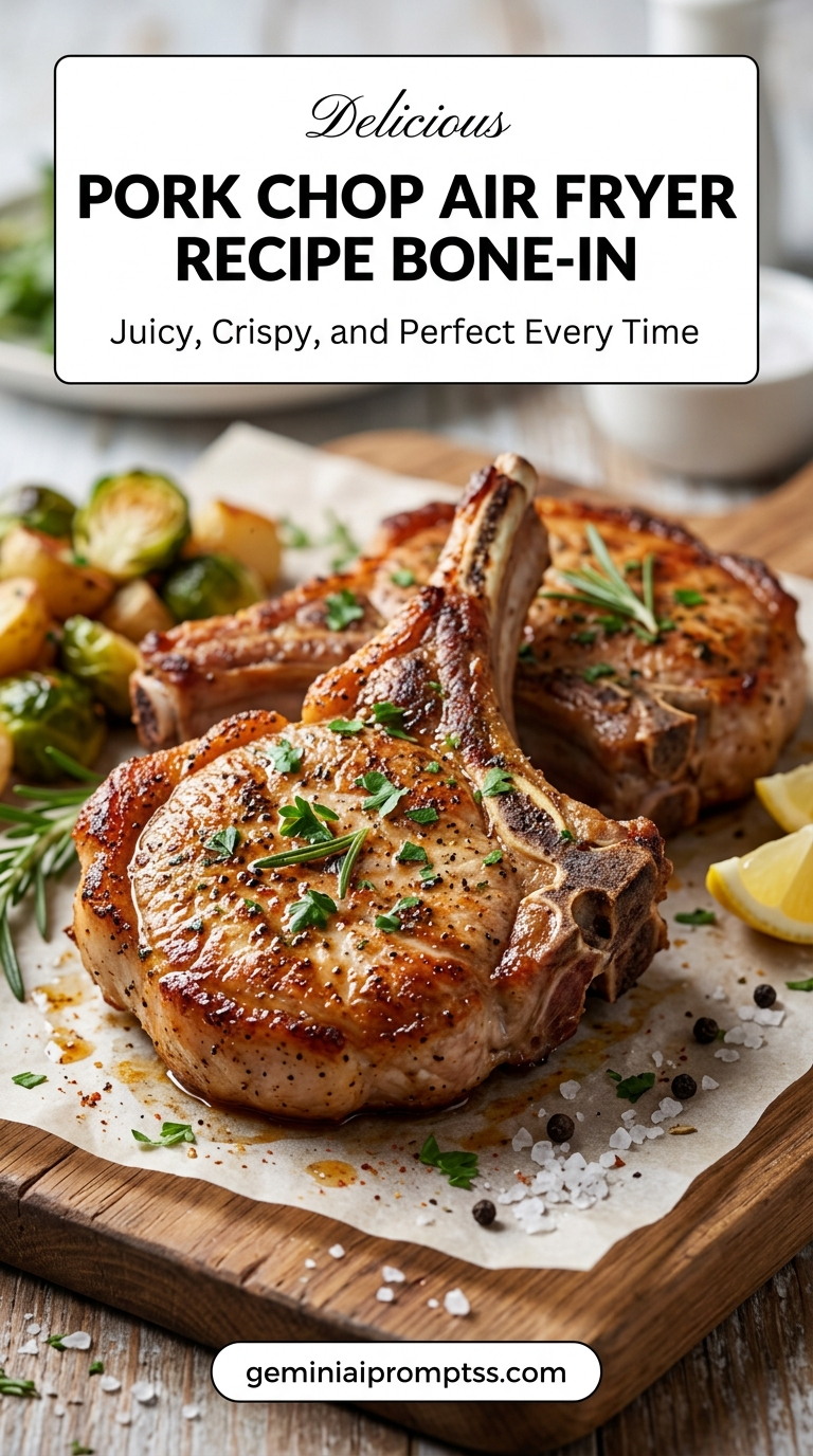 Keto pork chop recipe air fryer with tender pork and flavorful sauce