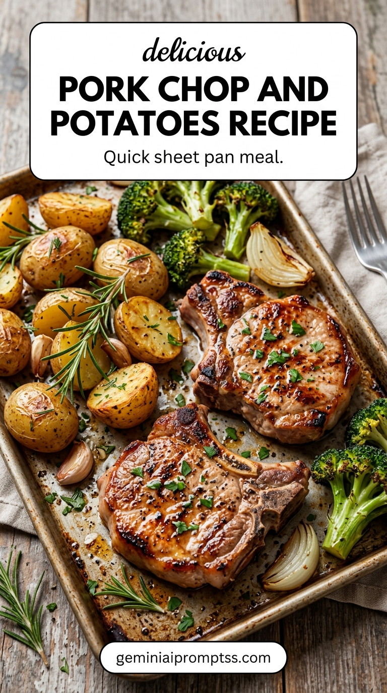 Pork chop and potatoes recipe with tender pork and flavorful sauce