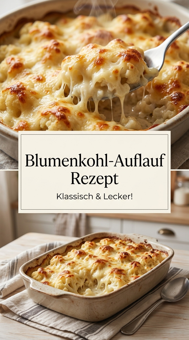 Cremiger Blumenkohl-Auflauf mit Kartoffeln und goldbrauner Käsekruste